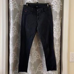 Hudson Size 29 Black Raw Hem Jeans